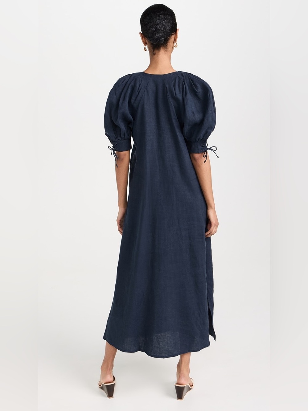 SLEEPER Garden Puff-Sleeve Midi Dress - Picture 2 of 12